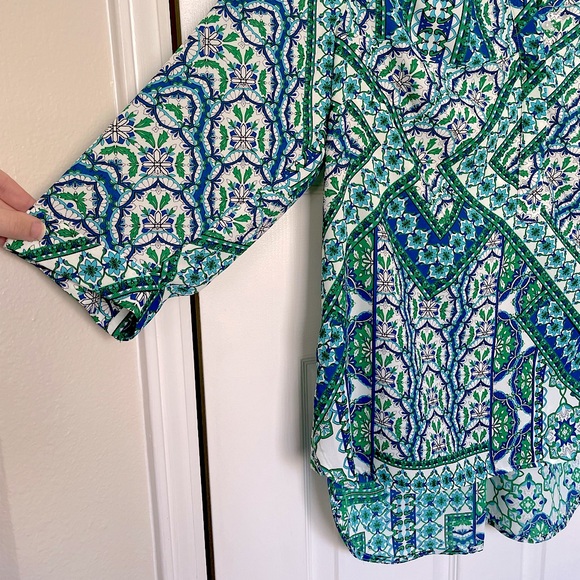 NWOT Blue & Green Top - Picture 3 of 5
